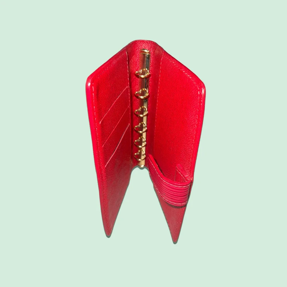 NOT FOR SALE! LOUIS VUITTON Small Red Epi Leather Ring Agenda Cover
